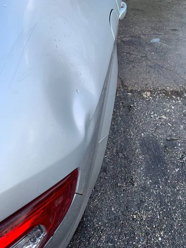 Audi wioth rear damage