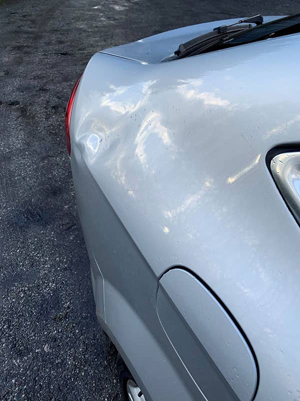 Audi car crash damage